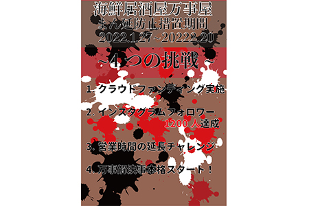 蔓延防止措置期間における万事屋4つの挑戦
